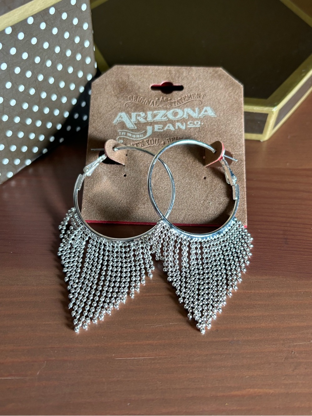 Playful Silver Fringe Hoop Earrings